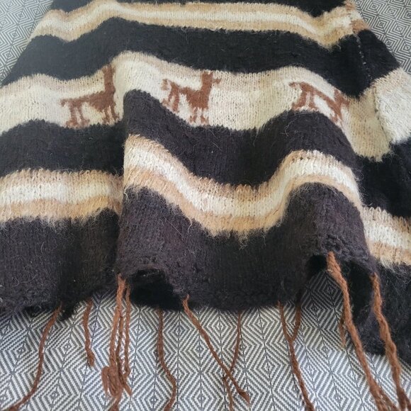 Vinatge Roberta 100 Percent Alpaca Wool Poncho Rare Onesize - Picture 8 of 8